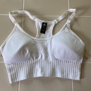 NWOT Velocity padded sports bra. Firm support, size Small. White color.